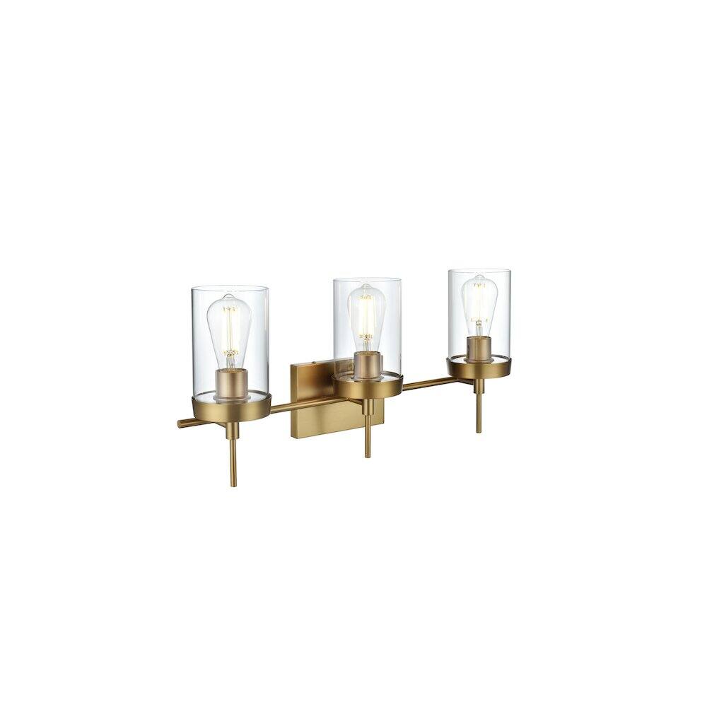 Living District - Taryin 24 inch Wall Sconce in Satin Gold - Satin Gold And Clear price history on PriceWatchPro