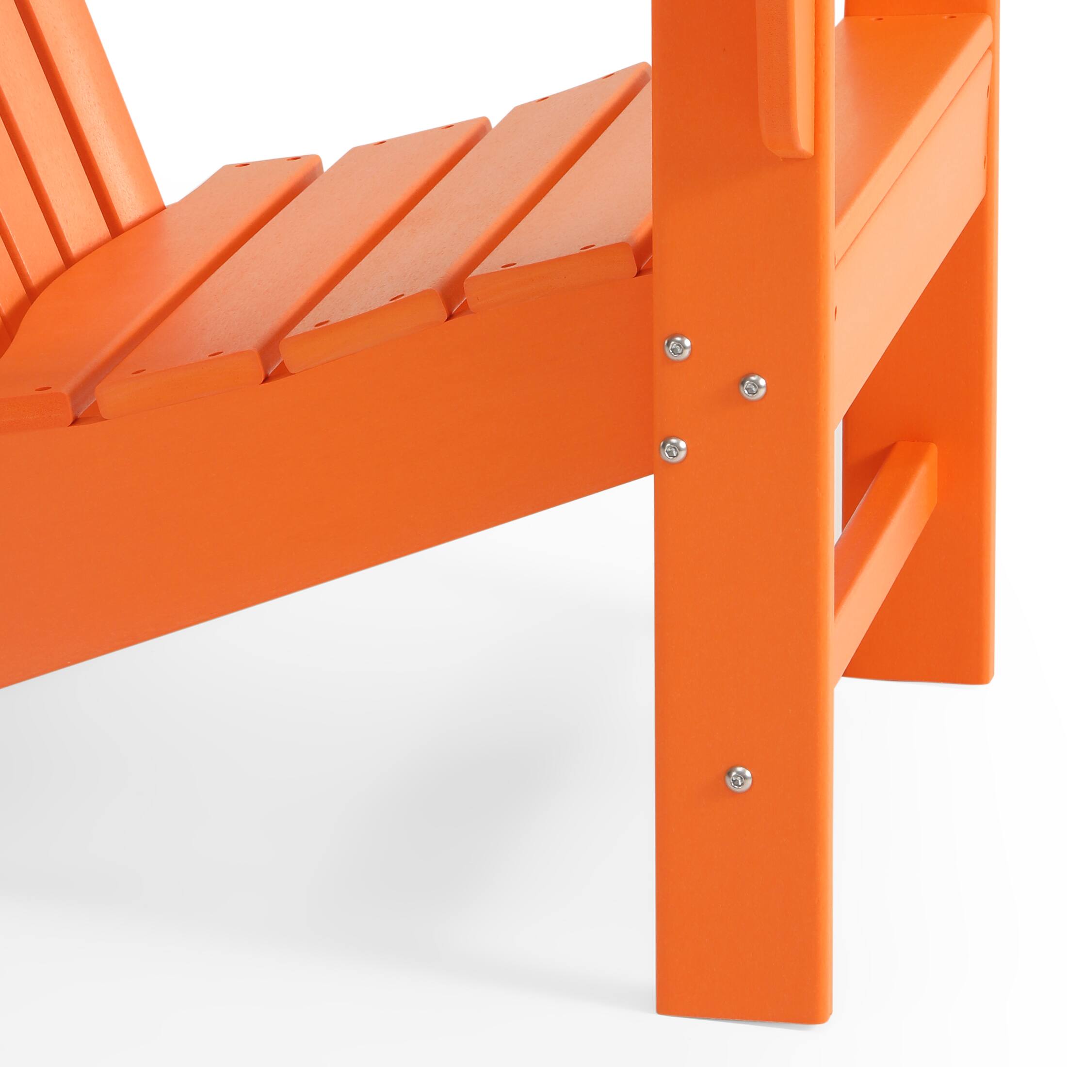 Alt View 6. WestinTrends - WestinTrends Dylan Outdoor Adirondack Chair (Set of 2) - Orange.