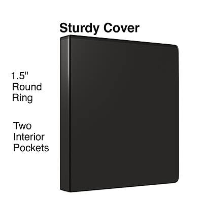 Sturdy Cover

1.5" Round Ring

Two Interior Pockets