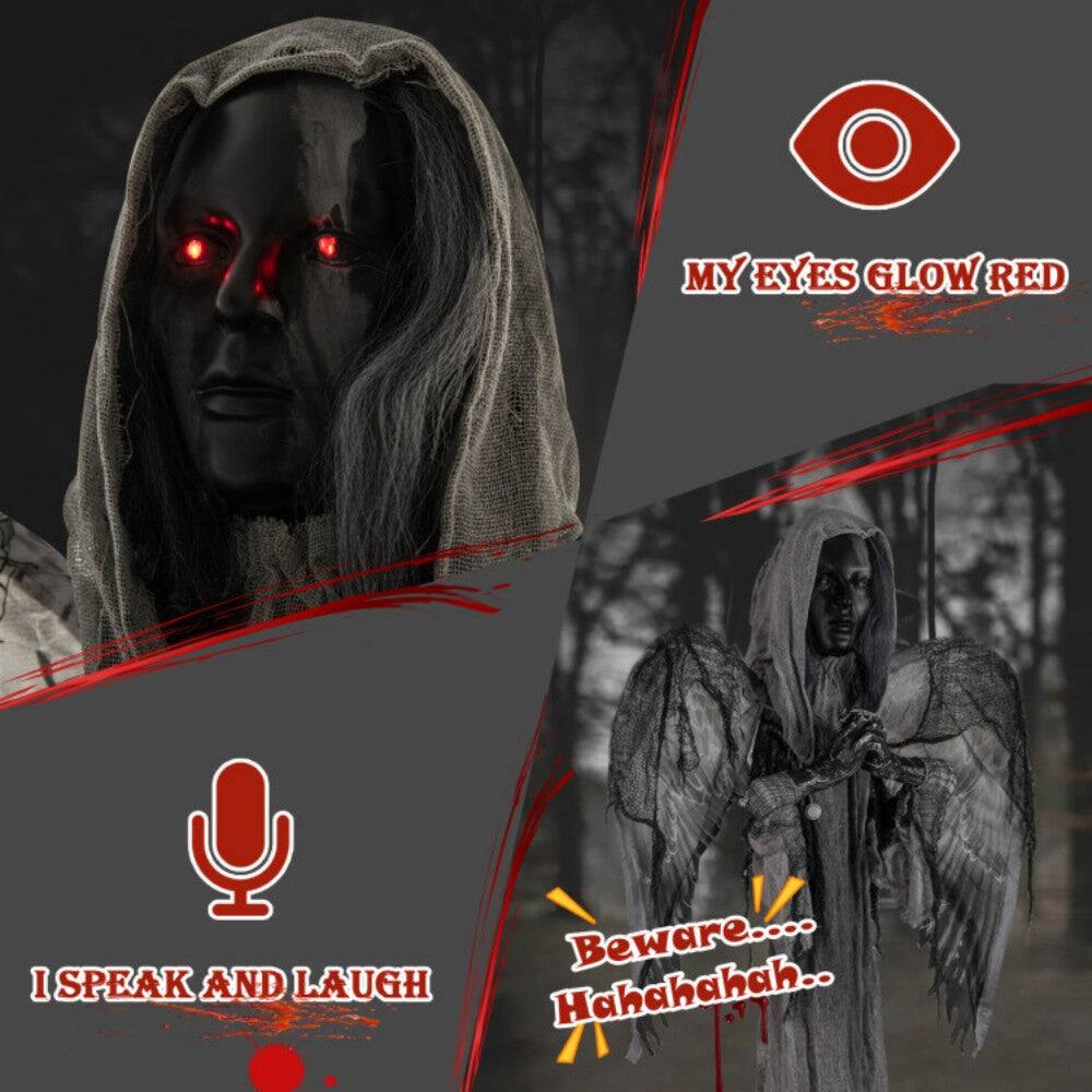 MY EYES GLOW RED  
Beware....  
I SPEAK AND LAUGH  
Hahahahah...