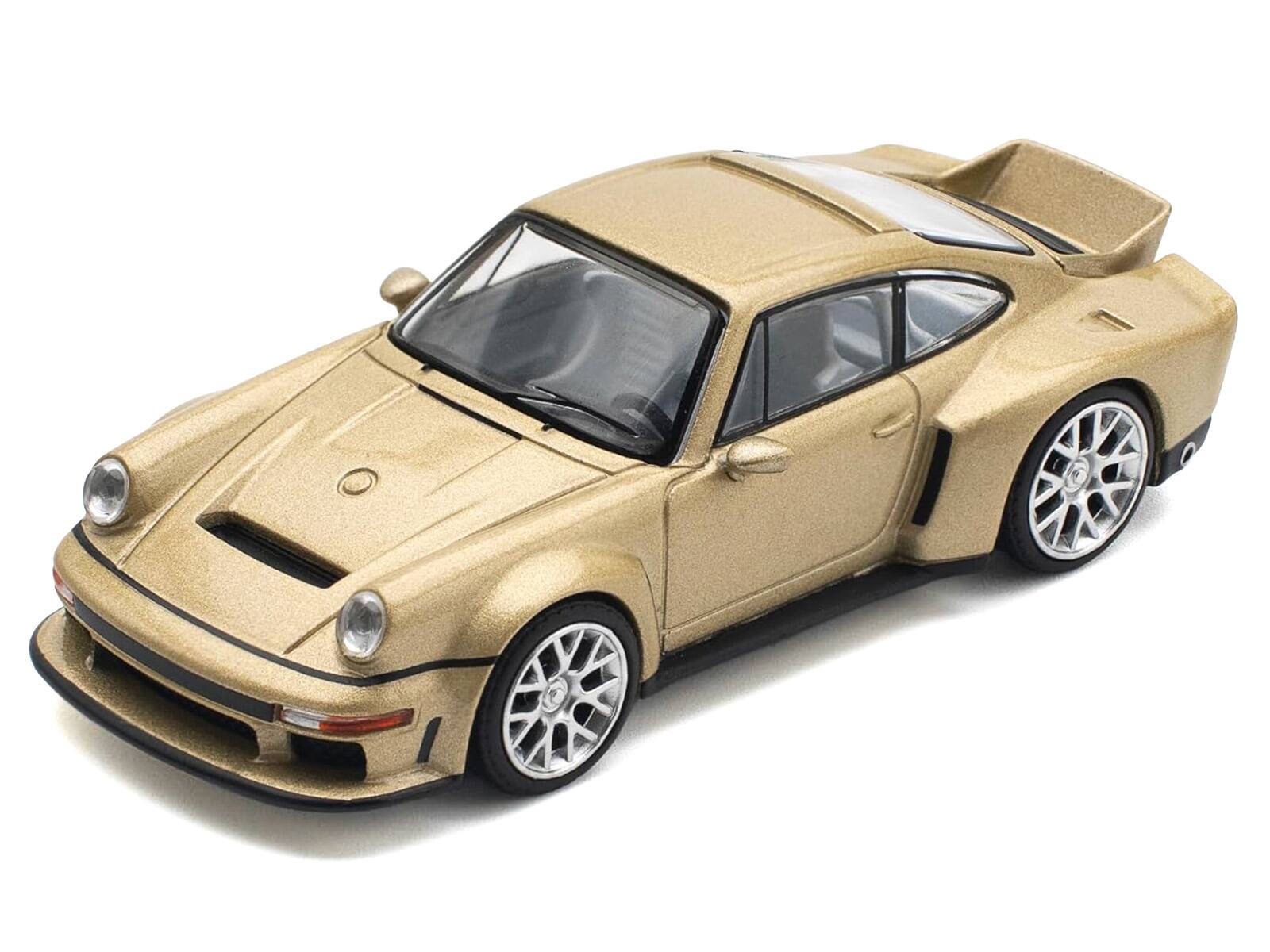 Alt View 3. Pop Race - Singer DLS Turbo Metallic Gold 1/64 Die Cast Model Car by Pop Race.