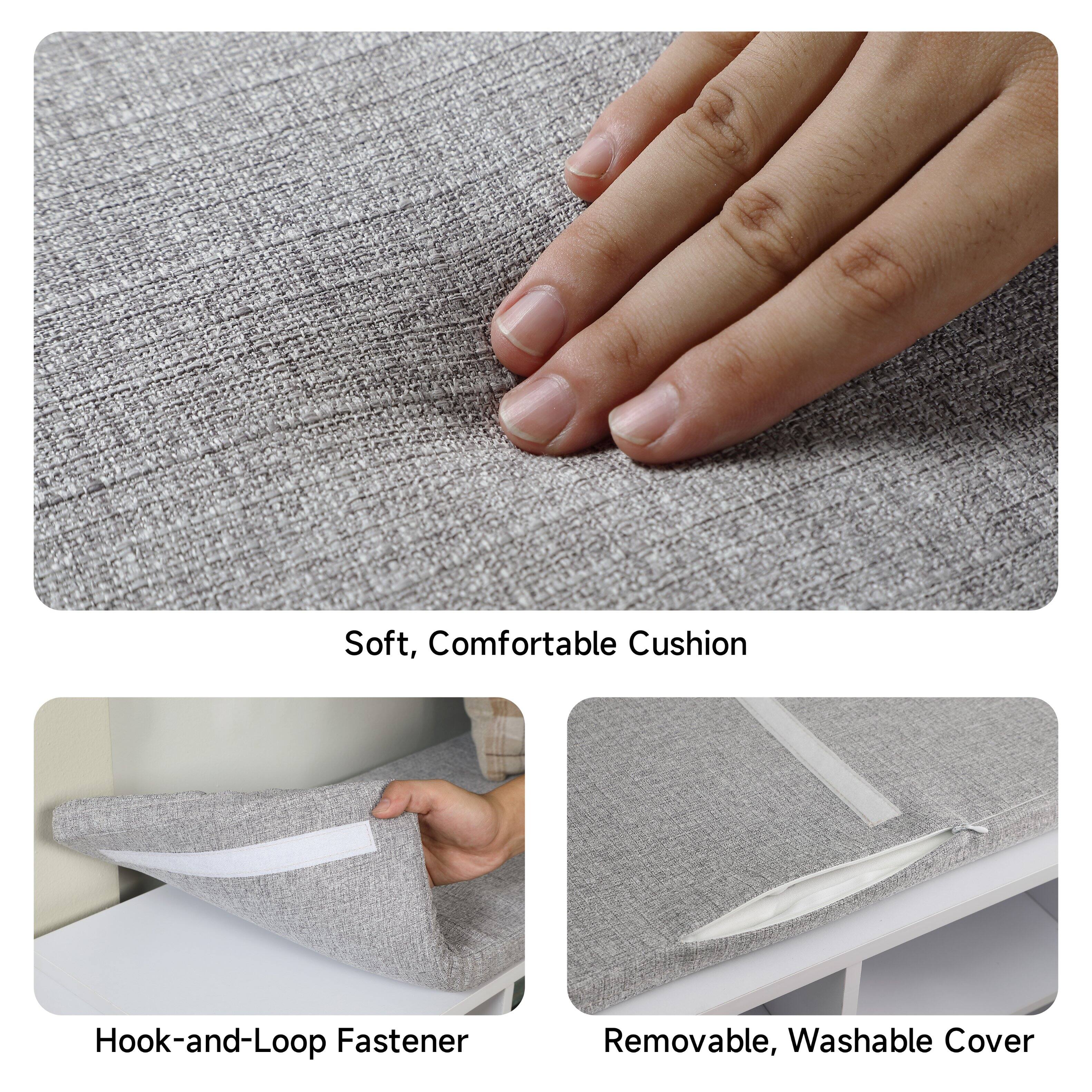 Soft, Comfortable Cushion

Hook-and-Loop Fastener

Removable, Washable Cover