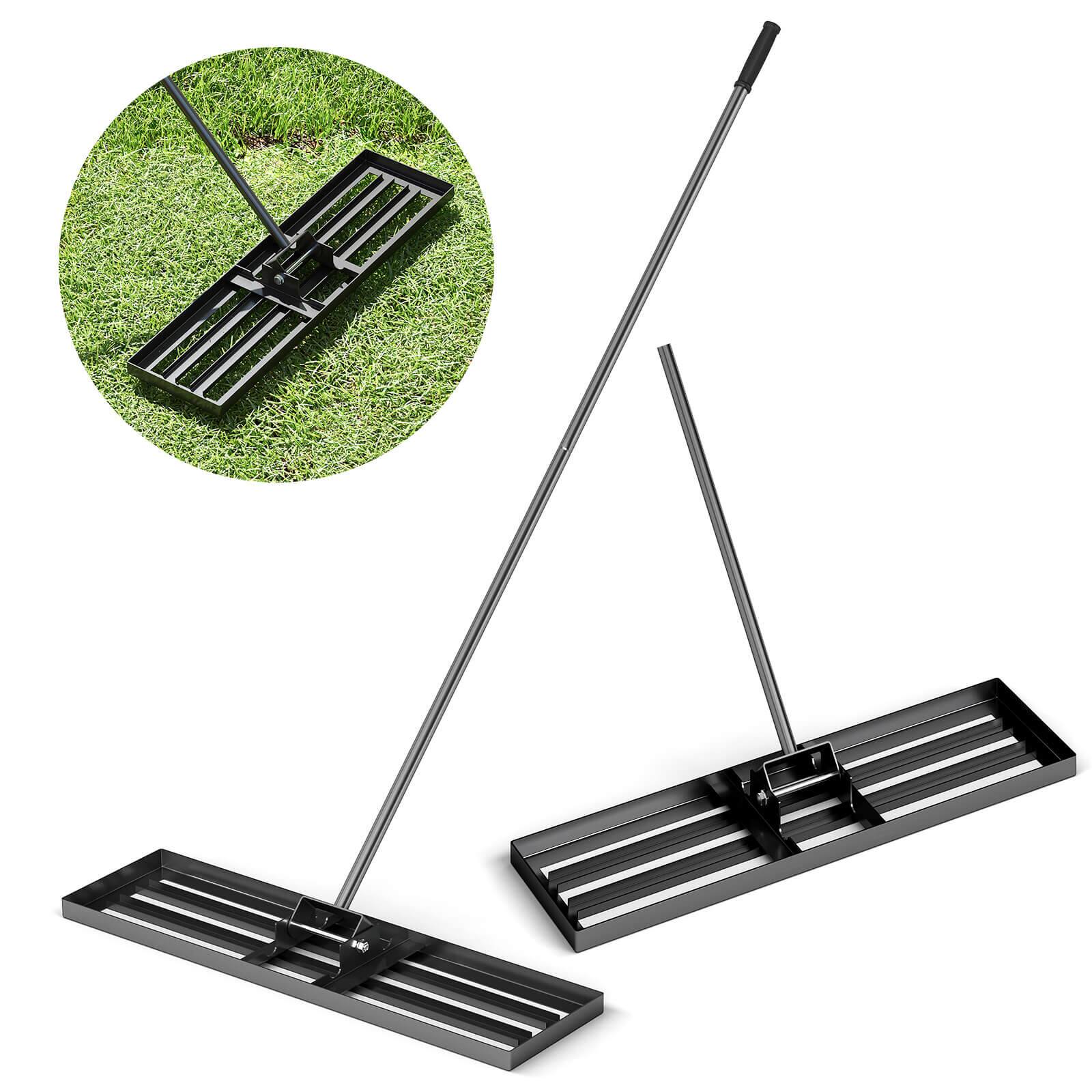 Alt View 9. Costway - Costway Lawn Leveling Rake 36" x 10" Heavy Duty Level Lawn Tool for Garden Backyard/Lawn - Black.