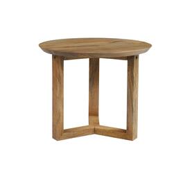 Manhattan Lane - Nina 18.5" Round Handcrafted Side End Table | Natural Mango Wood - Brown