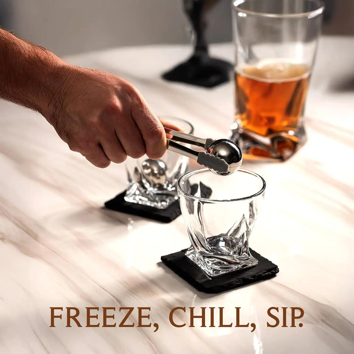 FREEZE, CHILL, SIP.