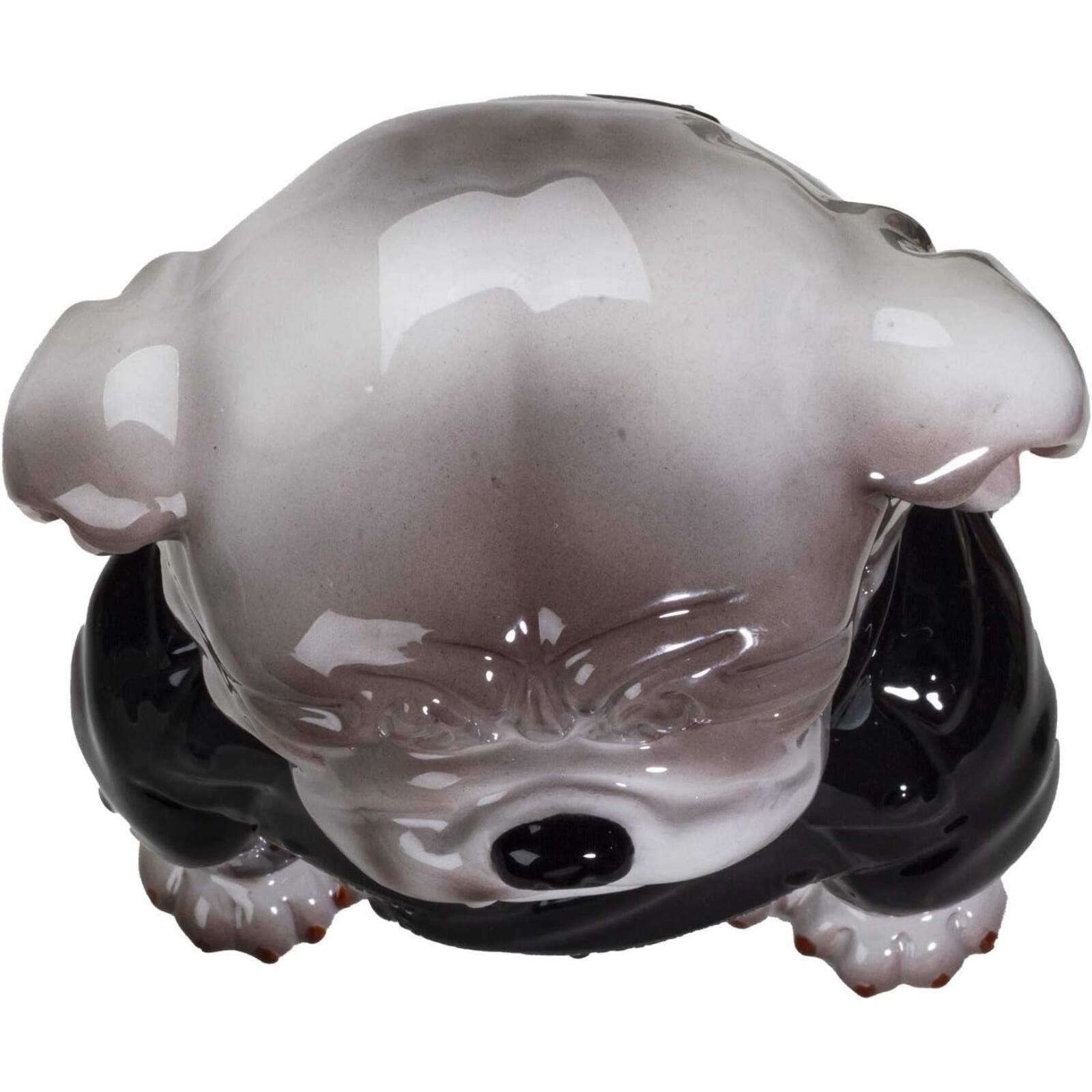 Left. Pacific Trading - Punk Rocker Bulldog Styling in a Leather Jacket with Collar Ceramic Cookie Jar - Multicolor.