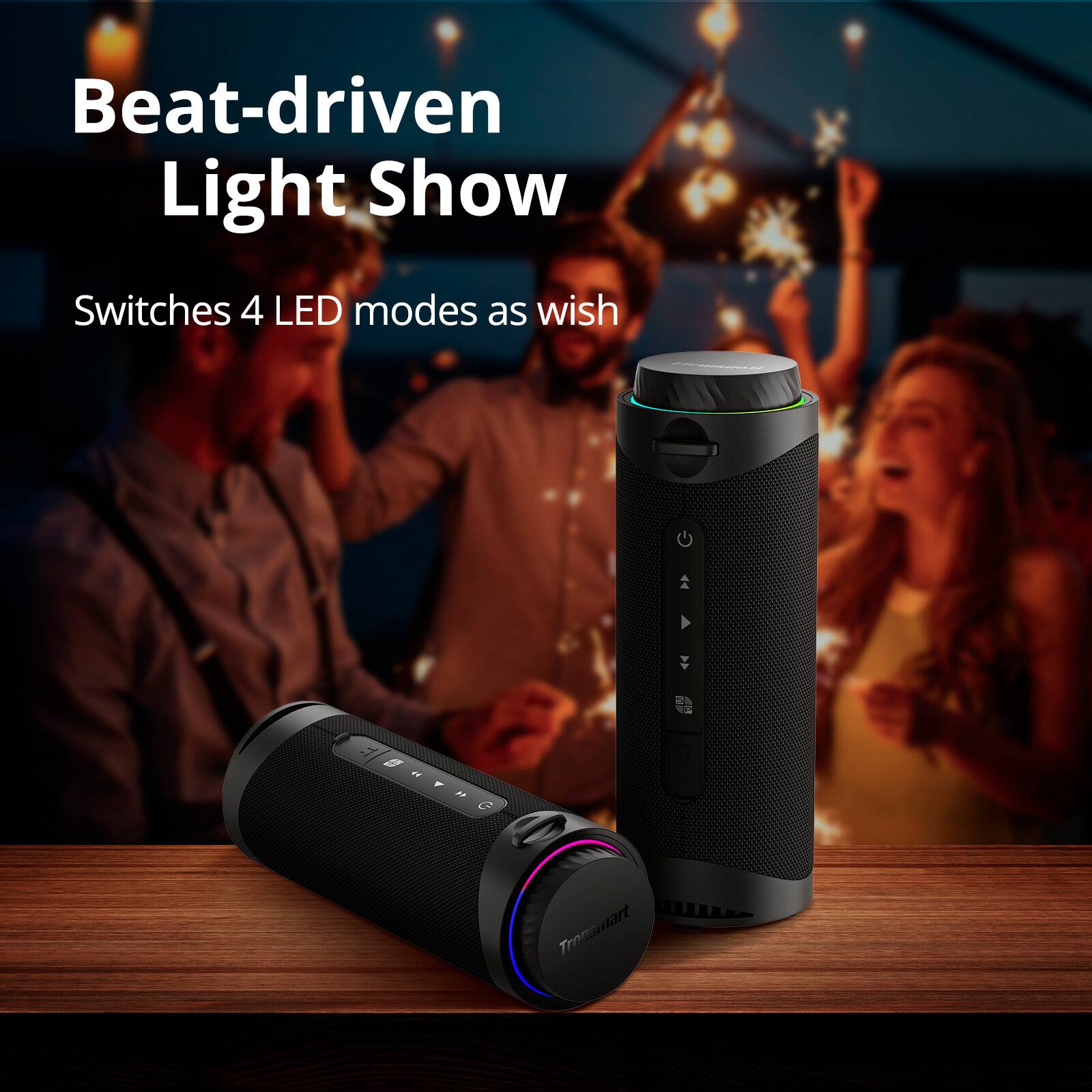 Beat-driven Light Show Switches 4 LED modes as wish.