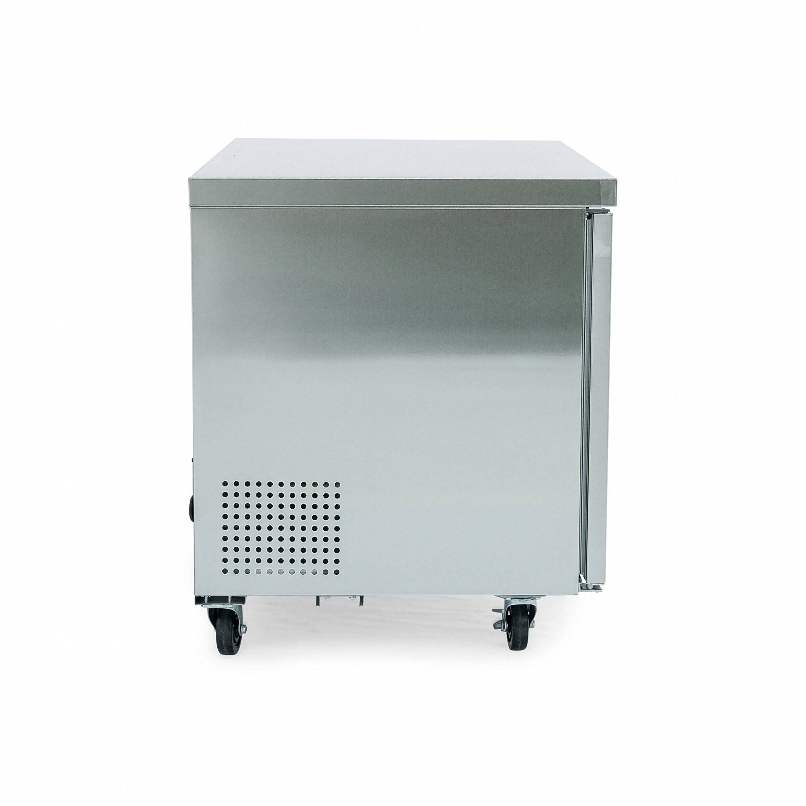 Alt View 6. Magic Chef - E-Series 47 in. 12 cu. ft. Frost Free Defrost Under Counter 2 Door Upright Freezer in Stainless Steel - Stainless Steel.