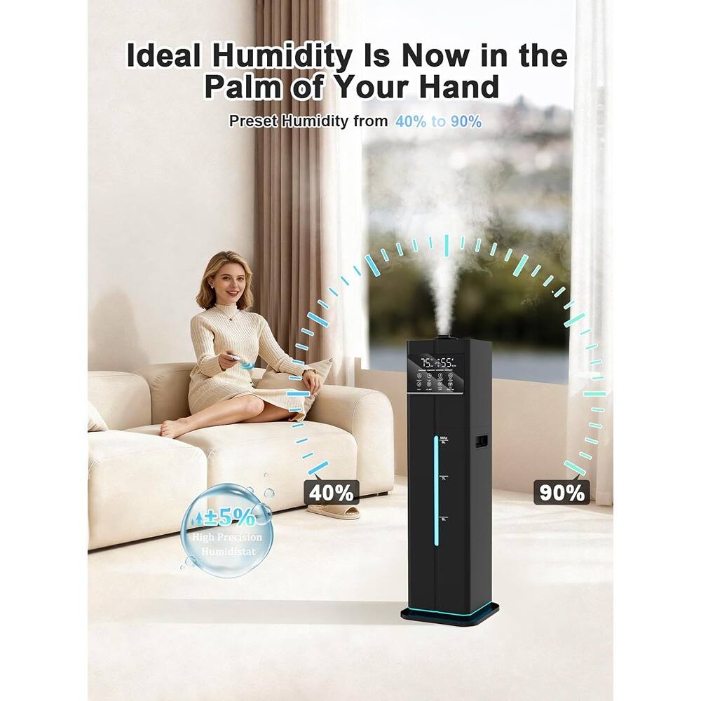 Ideal Humidity Is Now in the Palm of Your Hand  
Preset Humidity from 40% to 90%  

±5%  
High Precision Humidistat  

40%  
90%