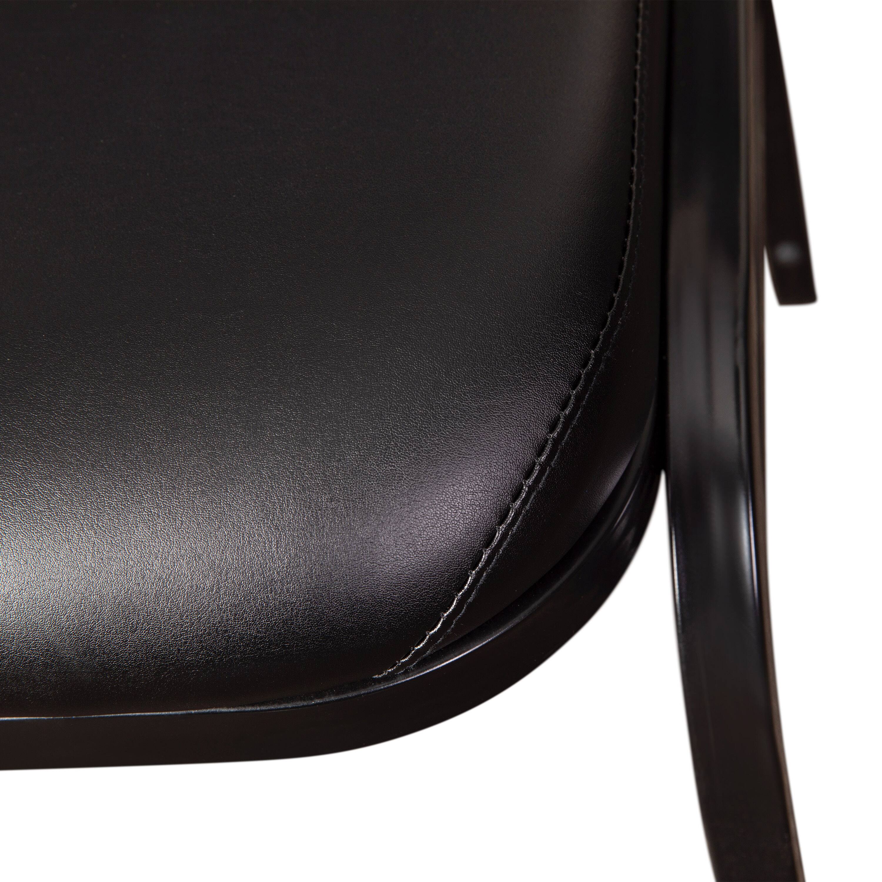 Alt View 10. Emma + Oliver - Dymoke Versatile Dome Back Stacking Banquet Chair - Black Vinyl/Black Frame.