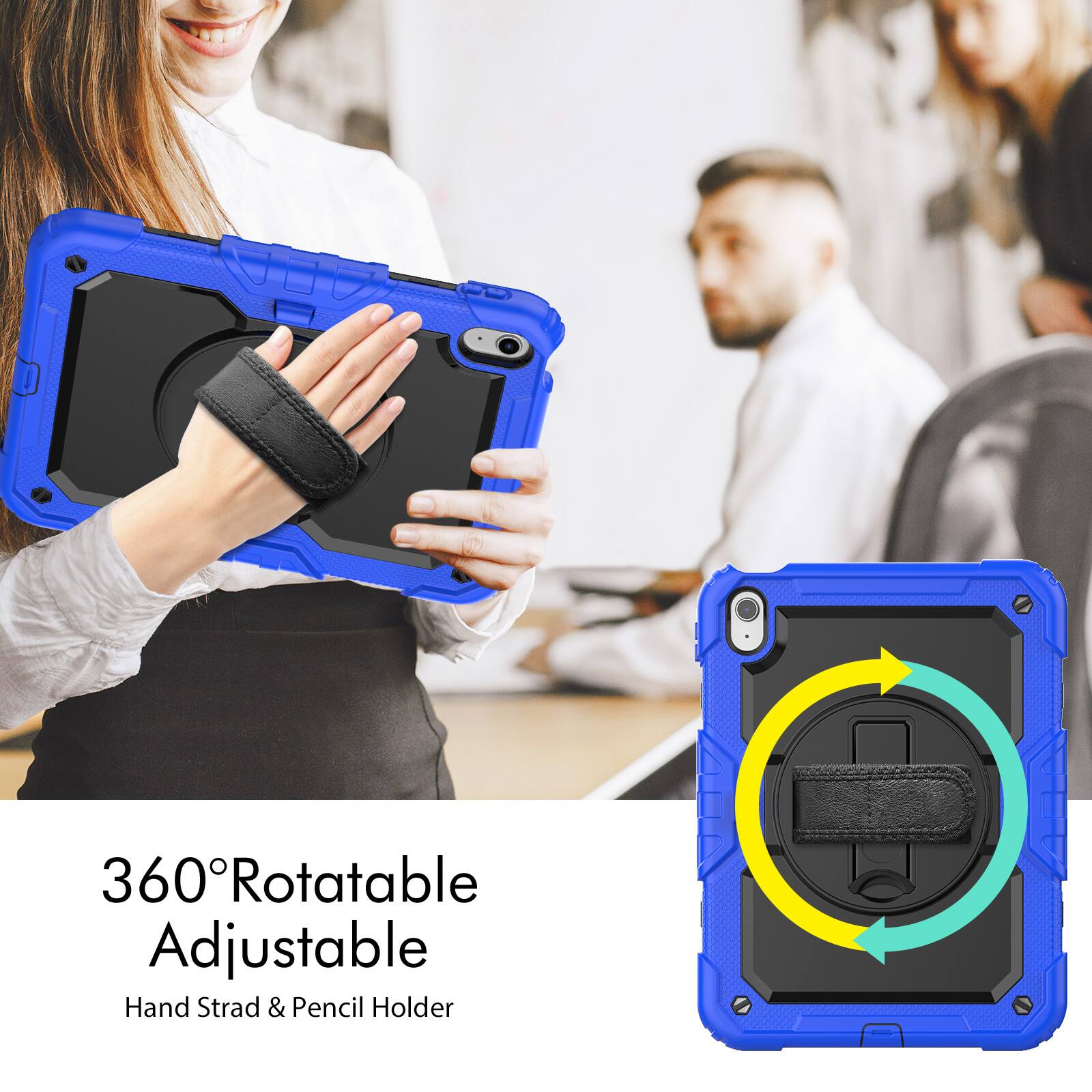 360° Rotatable Adjustable Hand Strap & Pencil Holder