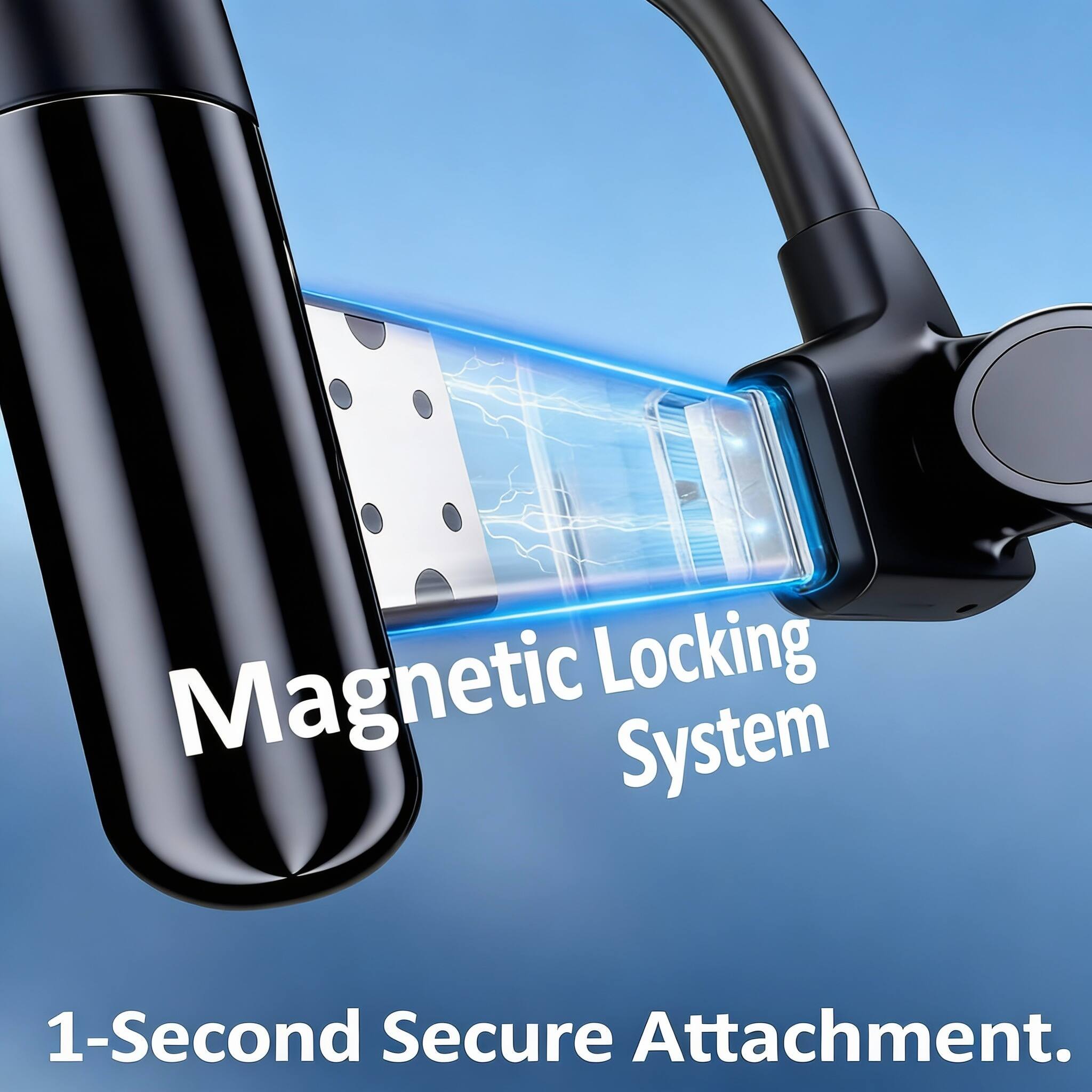 Magnetic Locking System  
1-Second Secure Attachment.