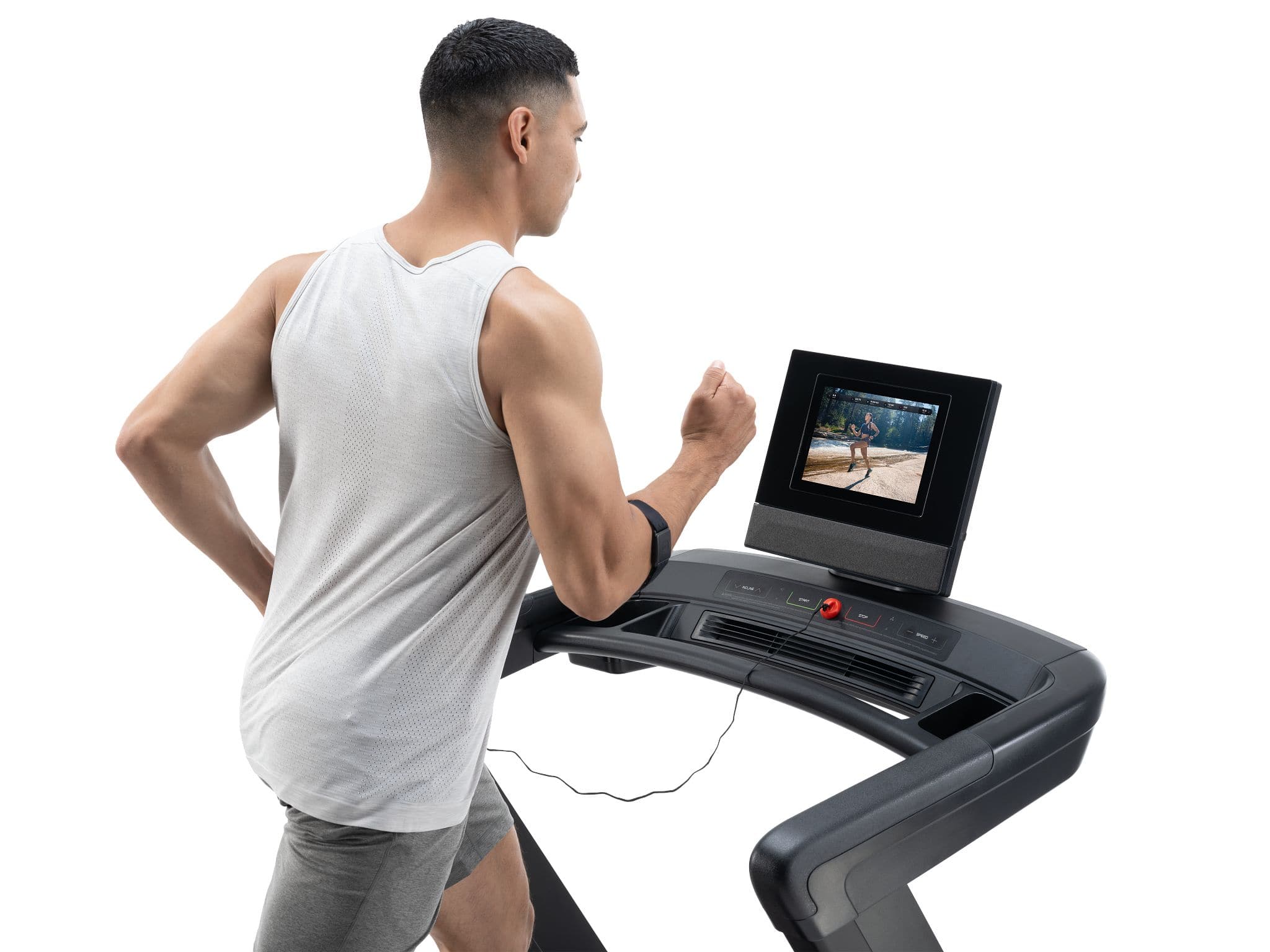 Alt View 19. NordicTrack - NordicTrack Commercial 1250 Treadmill with 10" Tilting Touchscreen - Black.