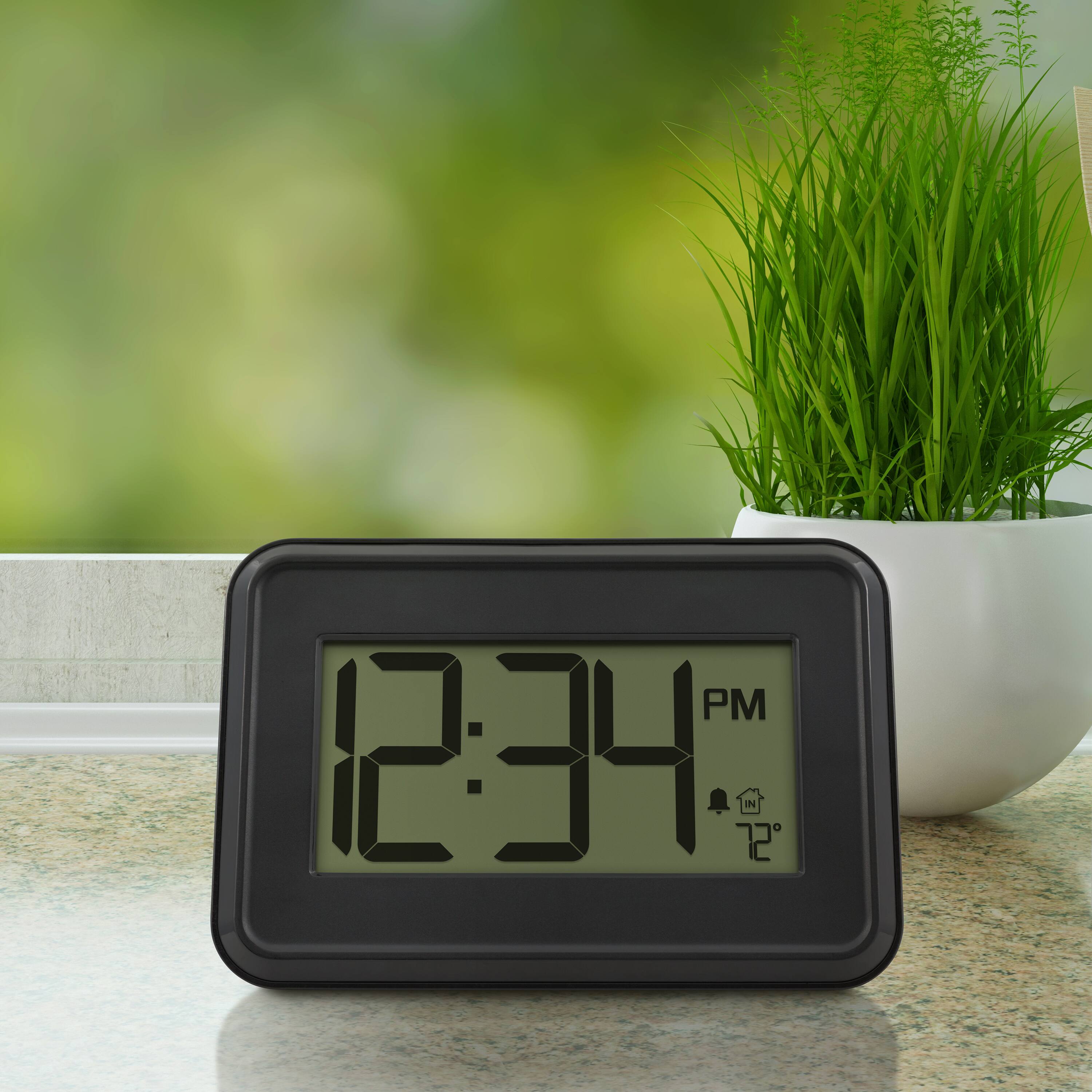 Alt View 3. La Crosse Technology - MainStays Basic Wall/Table Digital Clock with Countdown Timer - Black.