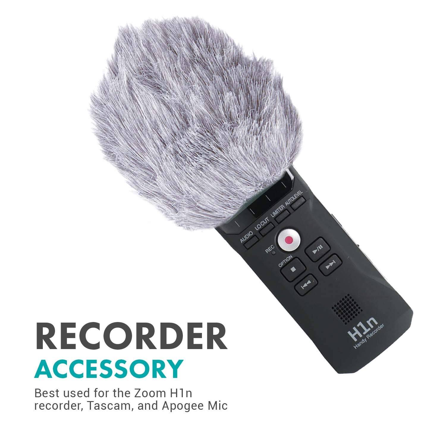 RECORDER ACCESSORY

Best used for the Zoom H1n recorder, Tascam, and Apogee Mic