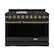 Front Zoom. Gordon Ramsay Series by Thor Kitchen 6.8 Cu. Ft Freestanding Gas Range with Bronze Hardware - Black.