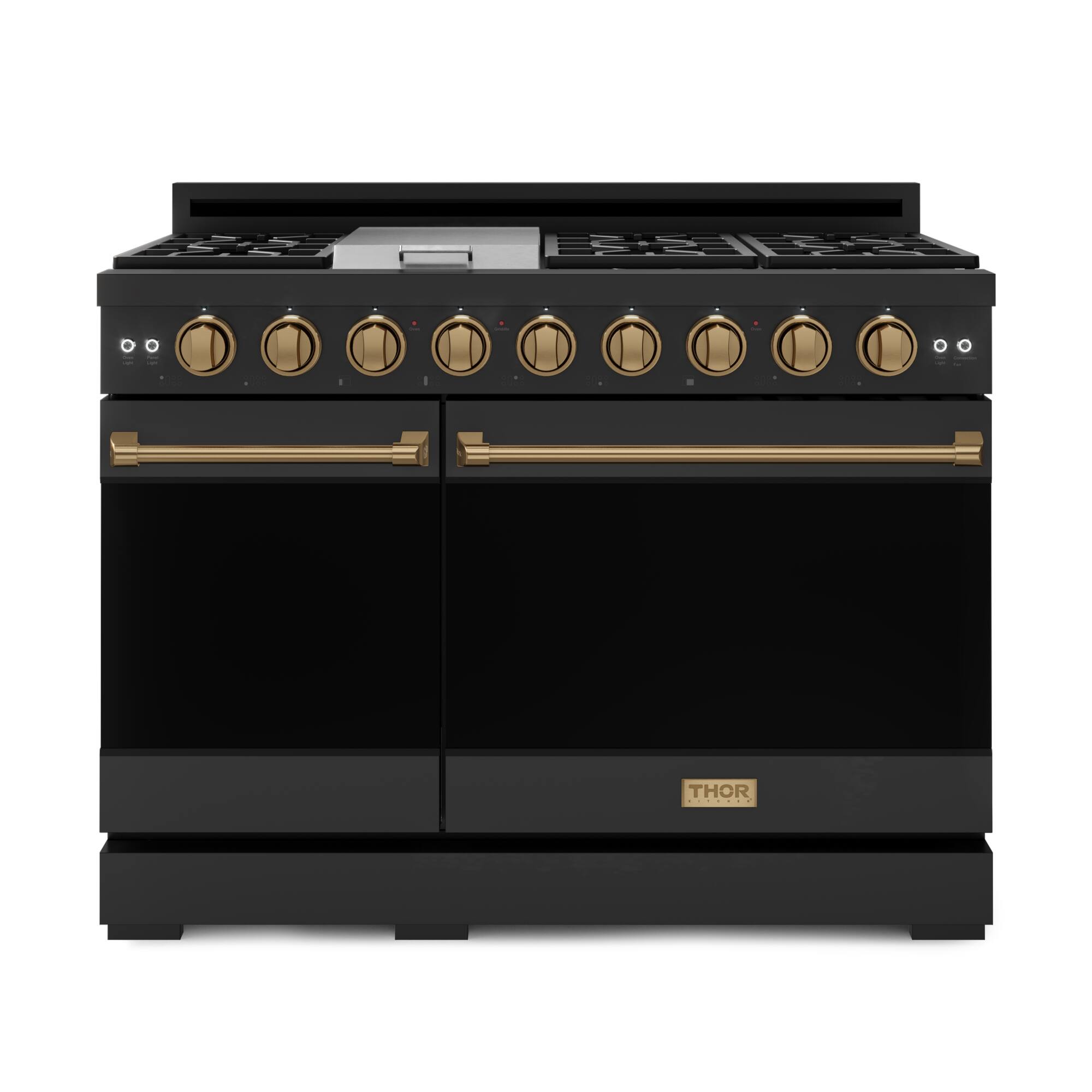 Gordon Ramsay Series by Thor Kitchen 6.8 Cu. Ft Freestanding Gas Range with Bronze Hardware - Black