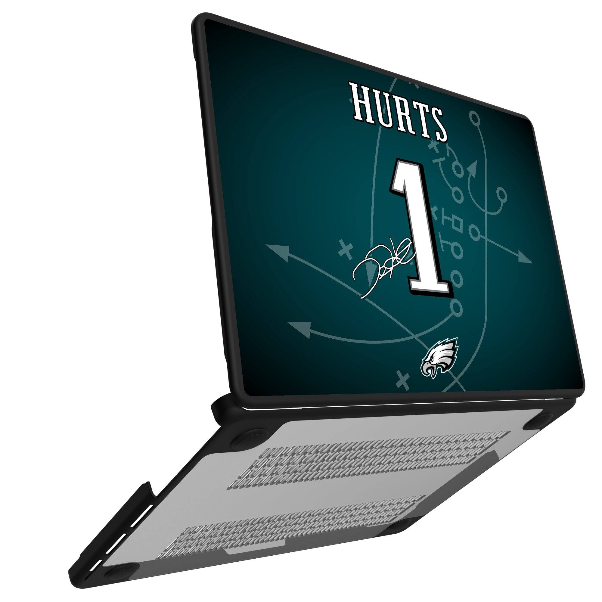 Alt View 1. Keyscaper - Jalen Hurts Philadelphia Eagles MacBook Case - Air 15 in - Multicolor.
