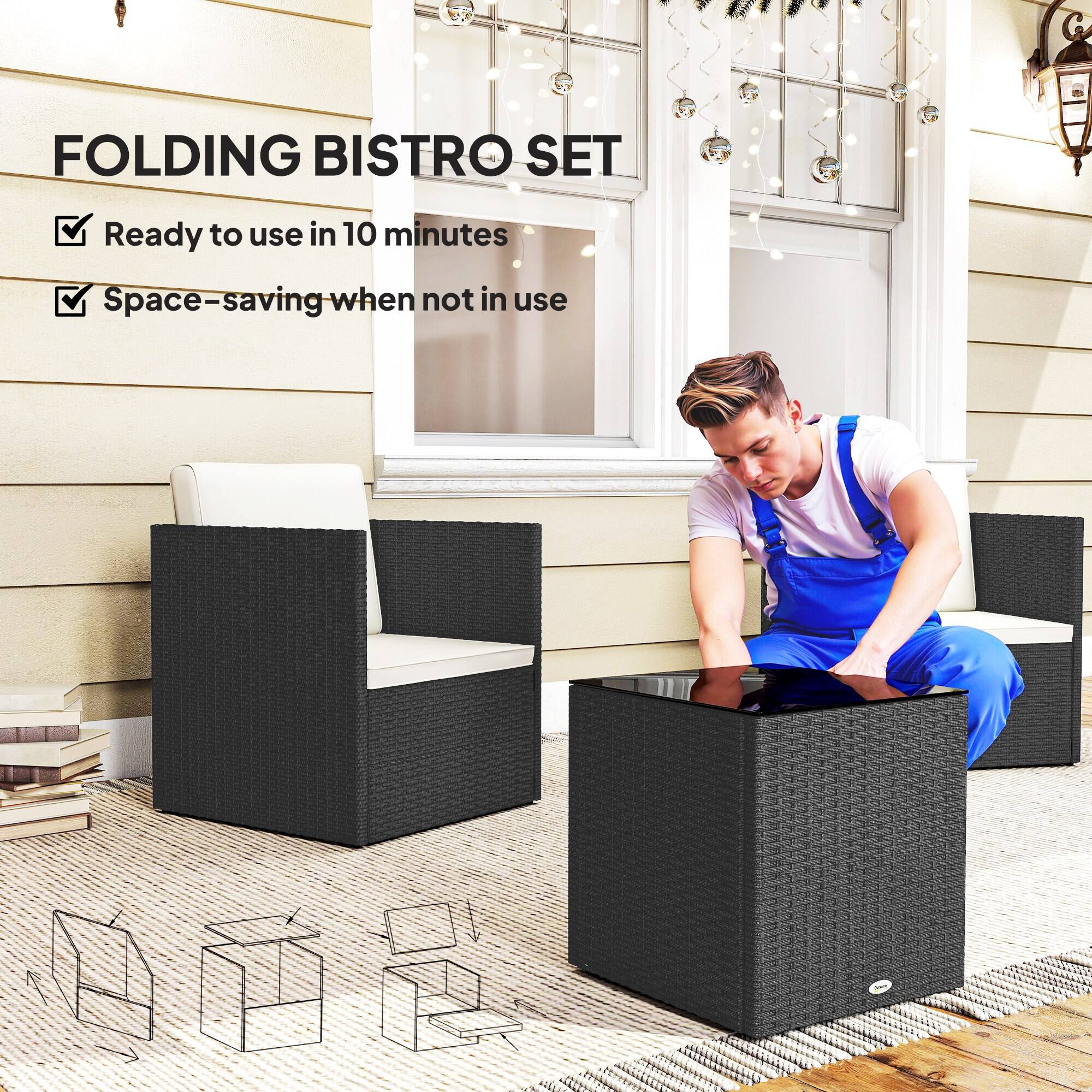 FOLDING BISTRO SET
Ready to use in 10 minutes
Space-saving when not in use