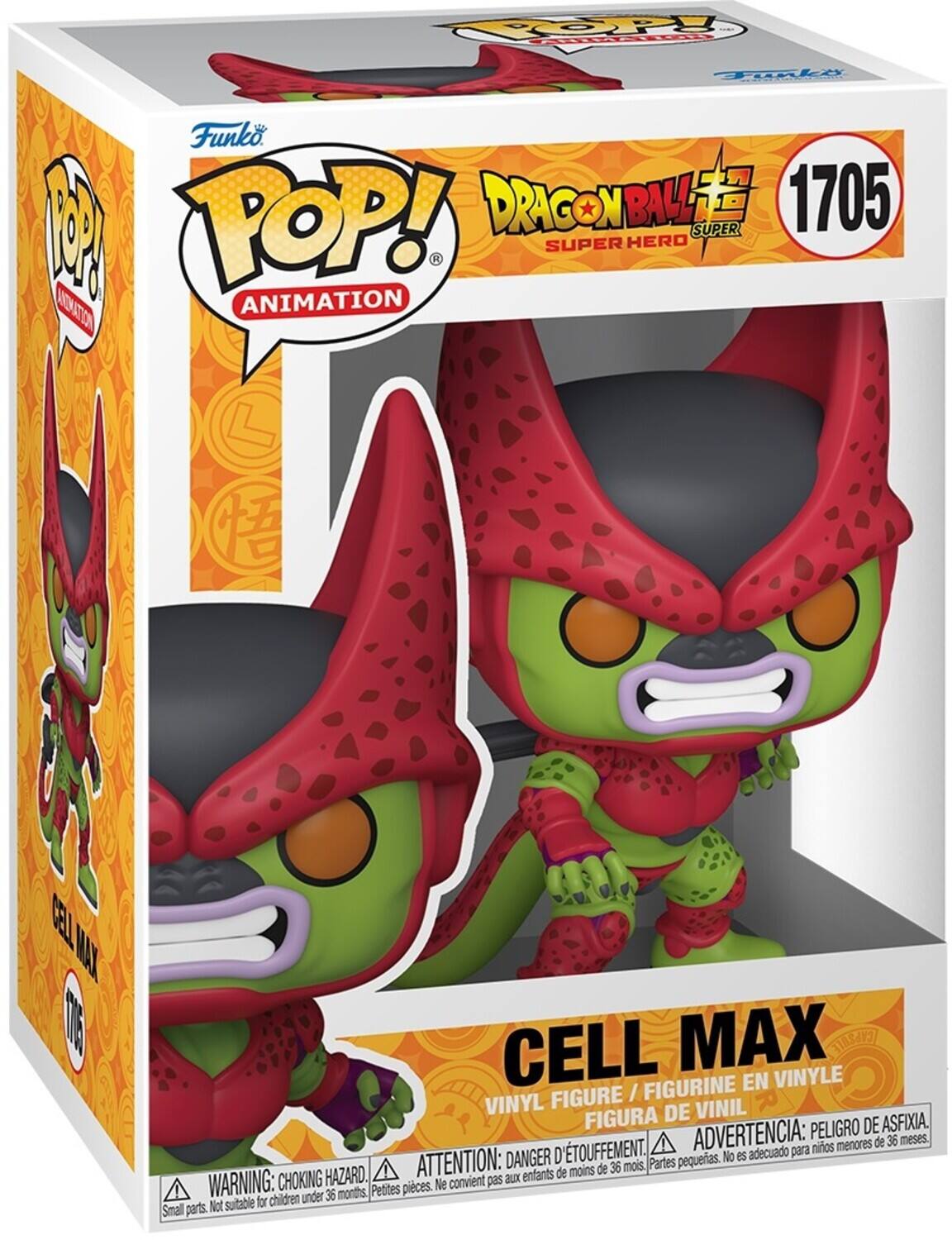 Funko POP! DRAGONBALL SUPER HERO 1705 CELL MAX VINYL FIGURINE / FIGURE / VINYL DE VINIL FIGURA PELIGRO DE ASFIXIA. DANGER D'ÉTOUFFEMENT. ADVERTENCIA: peligro de asfixia. TOUFFEMENT. ATTENTION: danger d'étouffement. WARNING: choking hazard. Parts pequeñas. No es adecuado para niños menores de 36 meses. Small parts. Not suitable for children under 36 months.