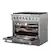 Angle. Forno Appliances - Galiano Alta Qualita 5.36 Cu. Ft. Freestanding Dual Fuel Range with Convection Oven - Silver.