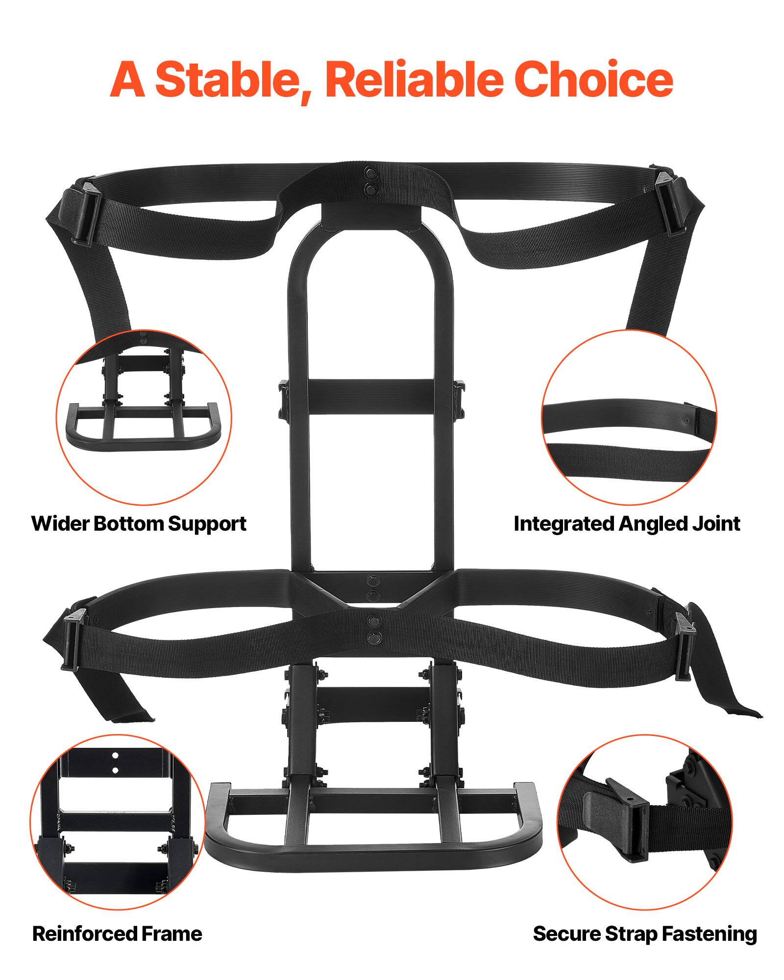 A Stable, Reliable Choice  
Wider Bottom Support  
Integrated Angled Joint  
Reinforced Frame  
Secure Strap Fastening