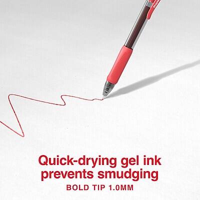 Quick-drying gel ink prevents smudging  
BOLD TIP 1.0MM