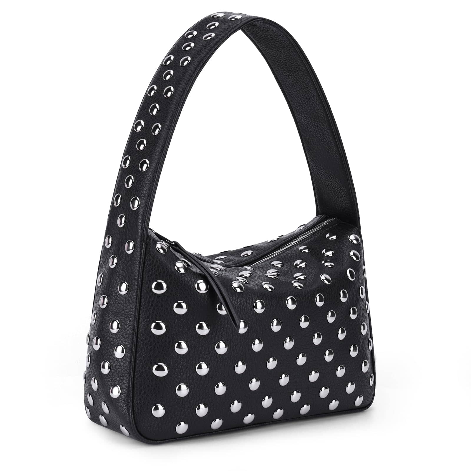 DORLUKFU - Studded Purses Shoulder Bag Y2K Purse for Women Handbag Soft Leather Fall Purse - Black