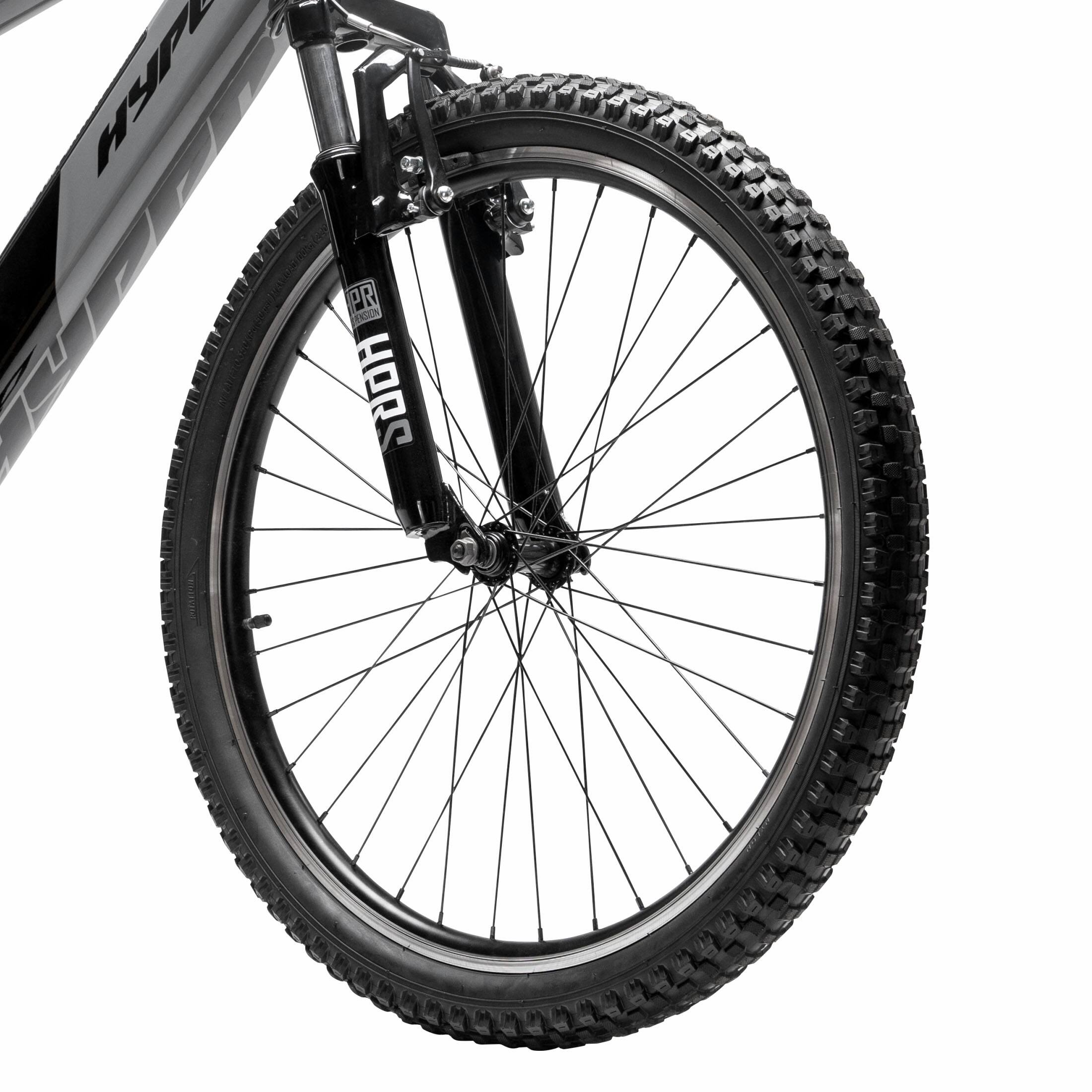 Alt View 13. Hyper - 26" Mountain Electric Bike eBike 20mph Max Speed - 35 Mile Operating Range - Class 2 Throttle - UL Approved & Certified - Grey.