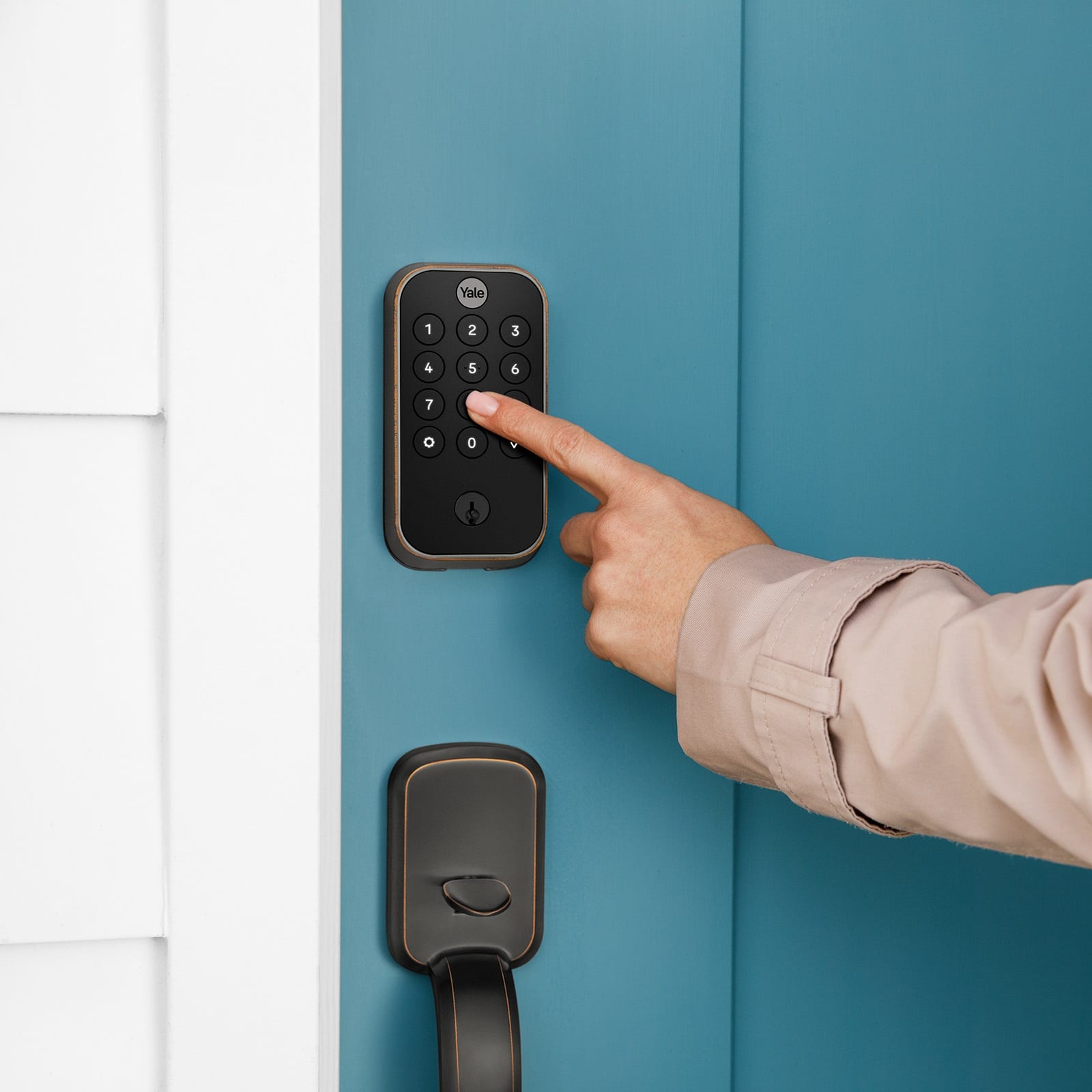 Alt View Zoom 16. Yale - Assure Lock 2 - Smart Lock Wi-Fi Deadbolt with Push Button Keypad | Key Access - Oil-Rubbed Bronze.