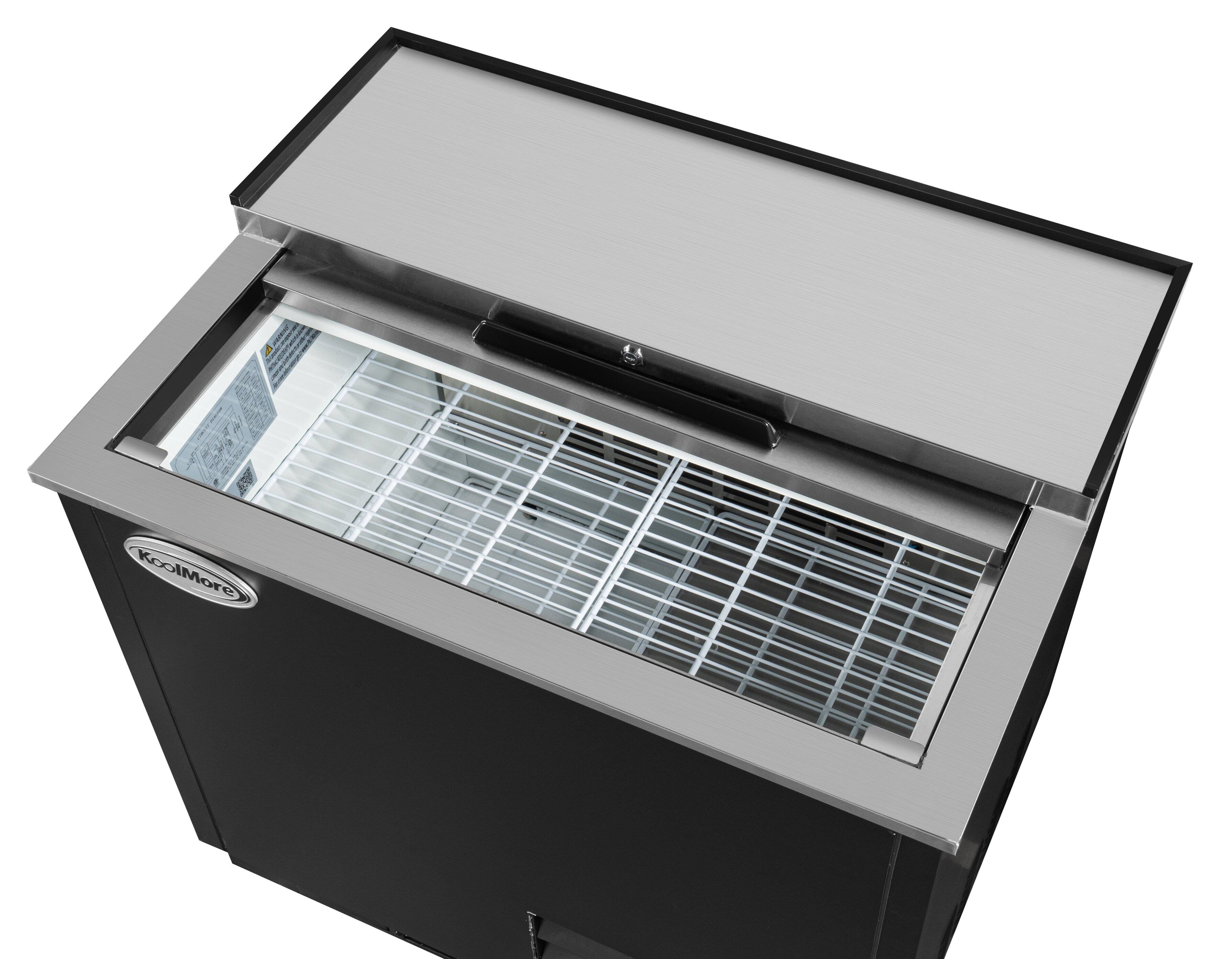 Alt View 9. Koolmore - 36 in. Commercial Glass Froster in Black Steel, ETL Listed, 9 cu. ft. (KM-GF36-BK) - Black painted steel.