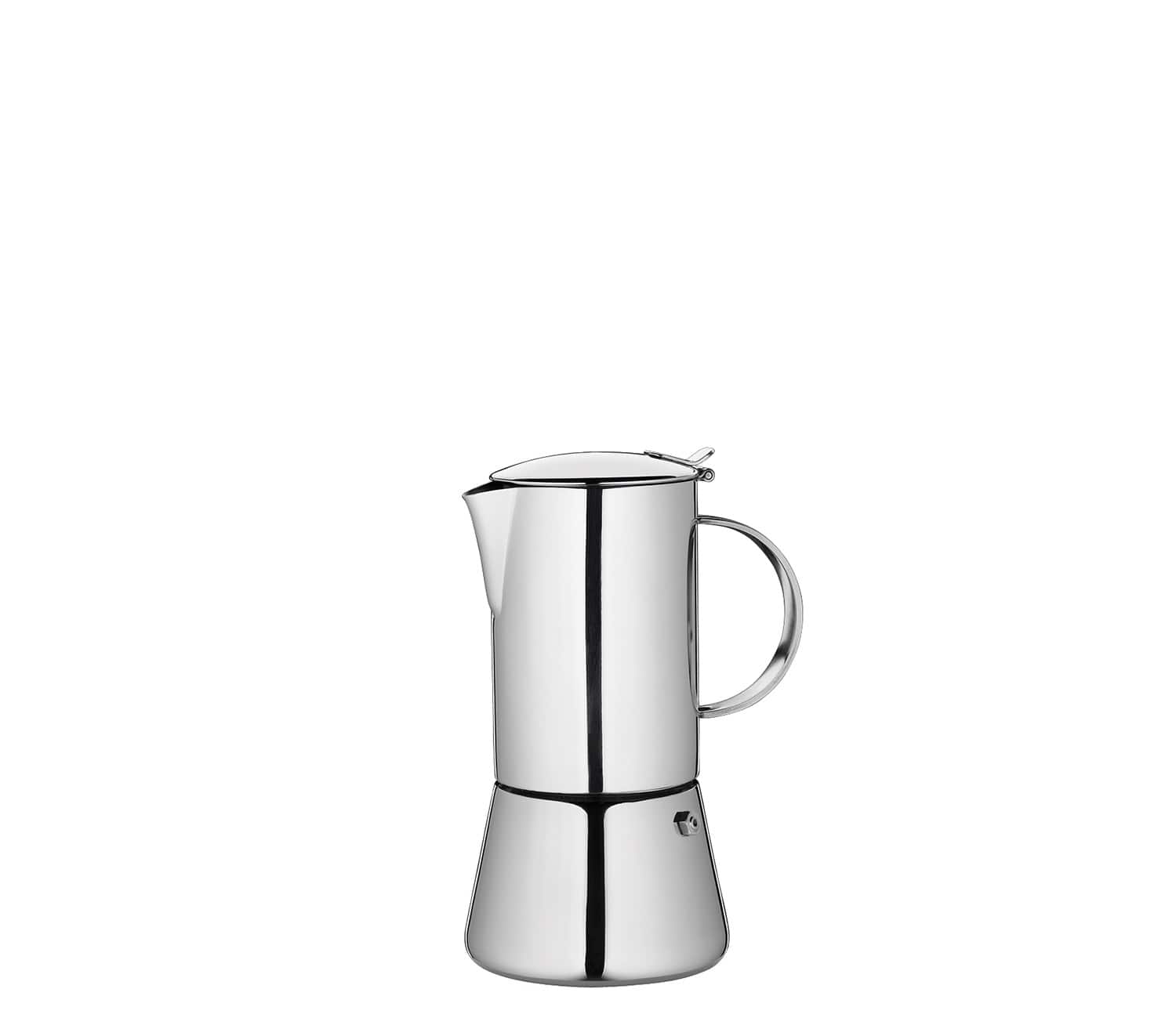 Cilio - Aida Stainless Steel Stovetop Espresso Maker, Polished Stainless, 4 Oz - Silver