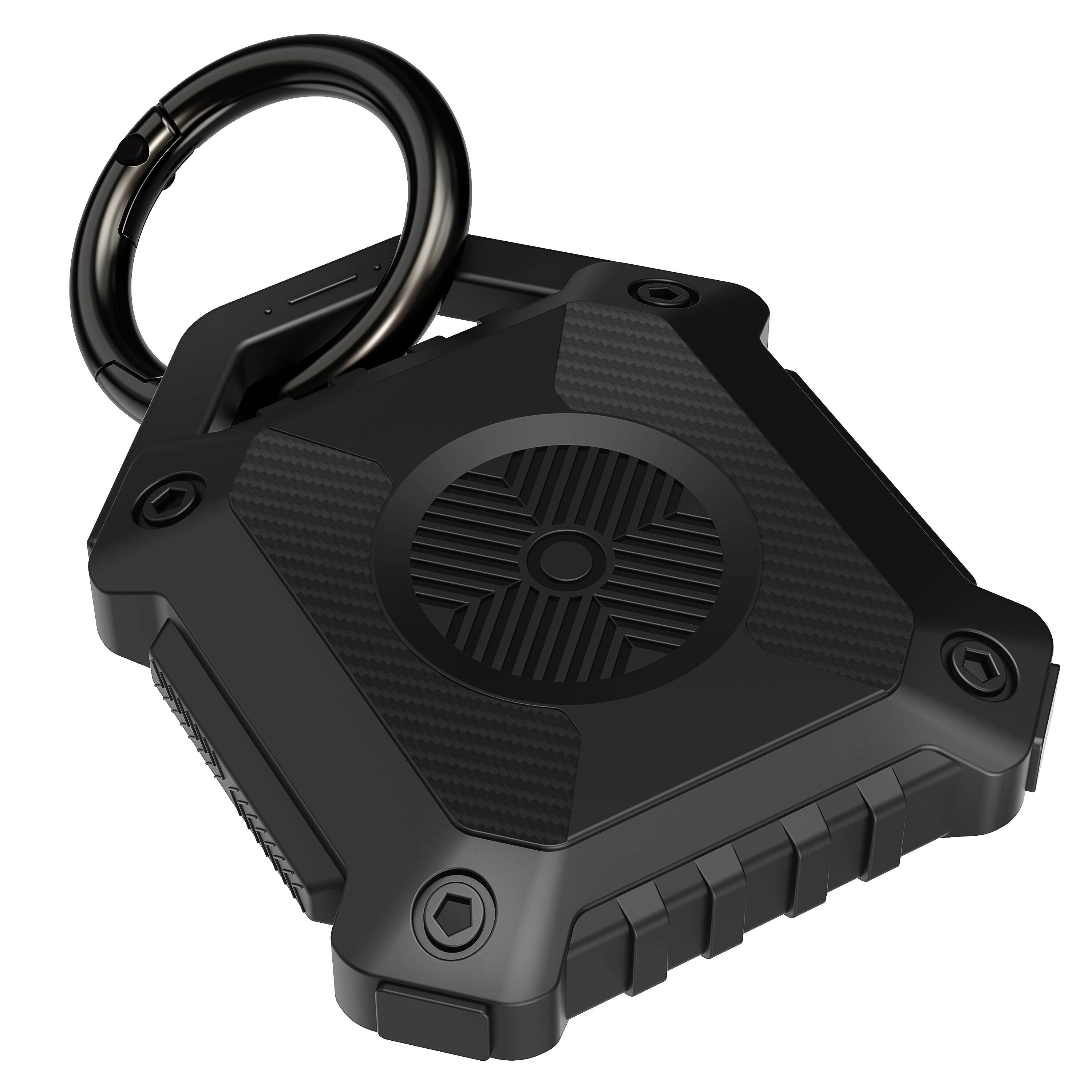 Alt View 2. Vena - For Apple AirTag Holder, AirTag Keychain iP56 Water Resistant, AirTag Case Cover For Pet Dog Cat Collar Luggage , Black - Black.