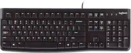 Logitech - K120 Full-size Wired Membrane Keyboard for PC with Spill-Resistant Design - Black