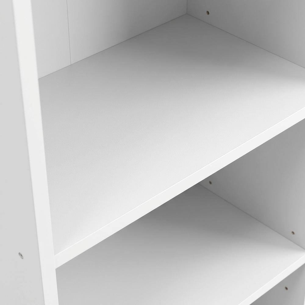 Alt View 1. FurniFact - Engineered Wood bookcase with open-back design for versatile storage - White.