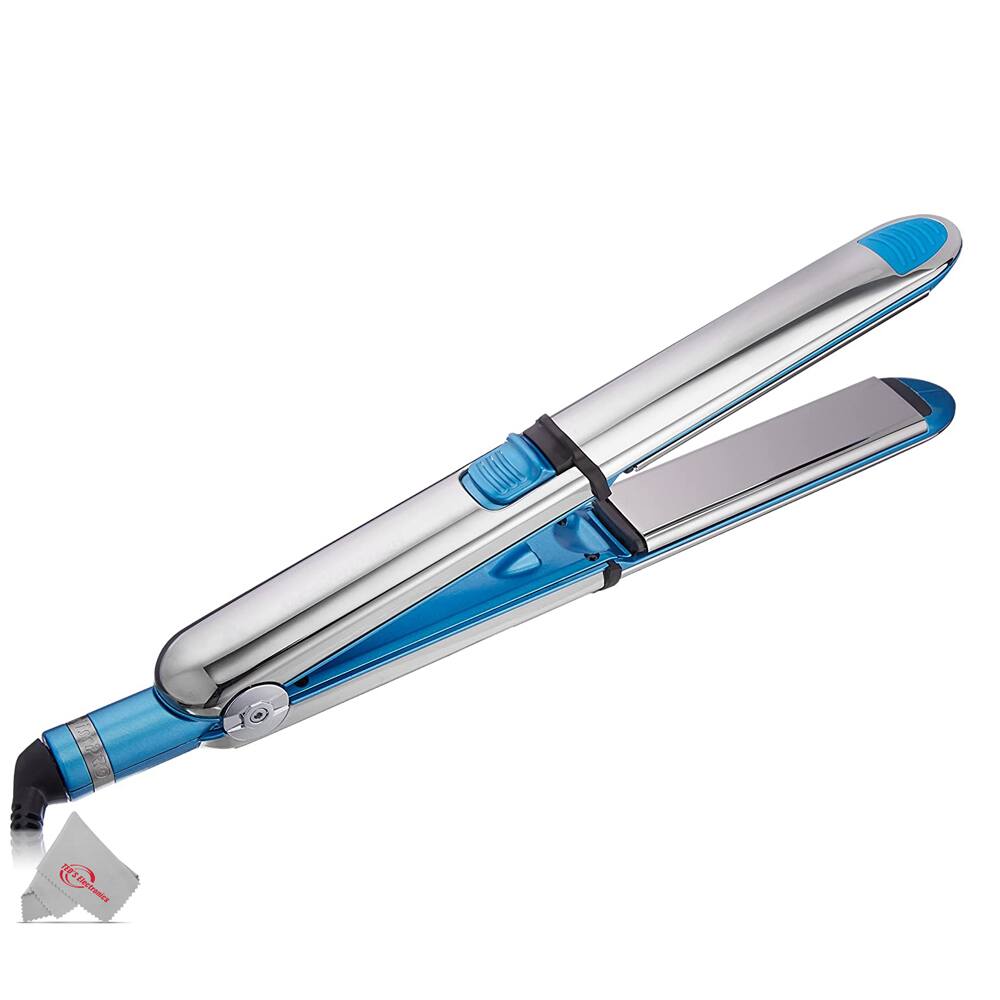 Front. Babyliss - BaBylissPRO Nano Titanium PRIMA3000 1.25 Inch Ionic Hair Straightener BNT3000TUC - Blue.