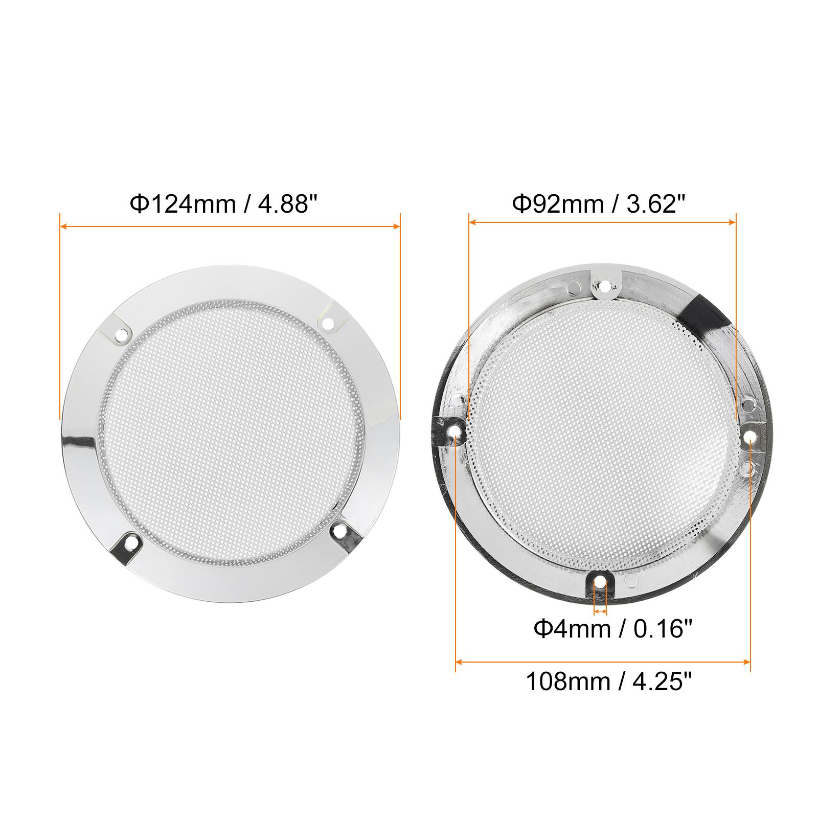 - 124mm / 4.88"
- 92mm / 3.62"
- 4mm / 0.16"
- 108mm / 4.25"