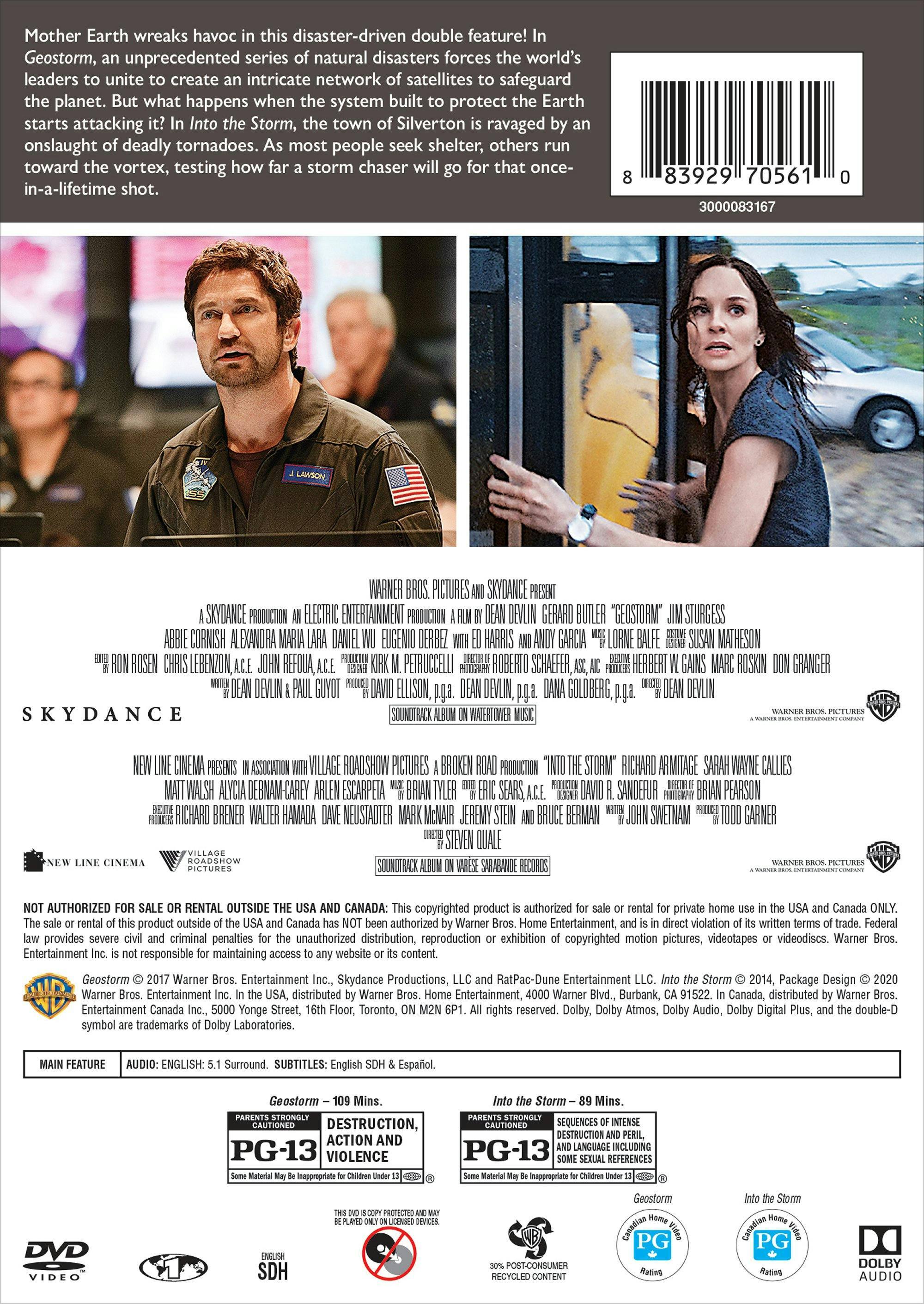 Angle. Into the Storm/Geostorm (DVD Double Feature) [DVD].