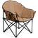 Alt View 13. Costway - Folding Camping Moon Padded Chair with Carry Bag Cup Holder Portable Brown - Brown.