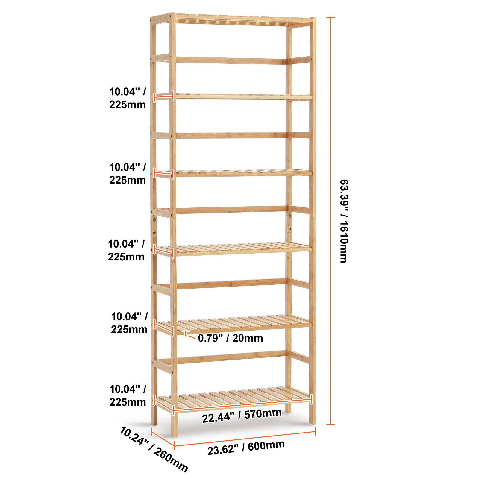 - 10.04" / 225mm
- 10.04" / 225mm
- 10.04" / 225mm
- 10.04" / 225mm
- 0.79" / 20mm
- 10.24" / 260mm
- 22.44" / 570mm
- 23.62" / 600mm
- 63.39" / 1610mm