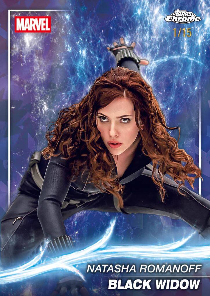 MARVEL Topps Chrome 1/15 NATASHA ROMANOFF BLACK WIDOW