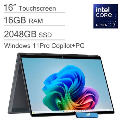 16" Touchscreen
16GB RAM
2048GB SSD
Windows 11 Pro Copilot+PC
Intel Core Ultra 7