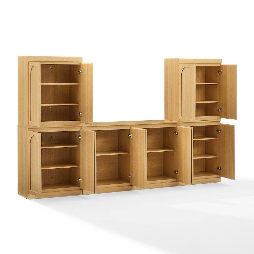 Alt View 2. Crosley Furniture - Marco 3-Piece Entertainment Center - Sideboard & 2 Pantries - Brown.
