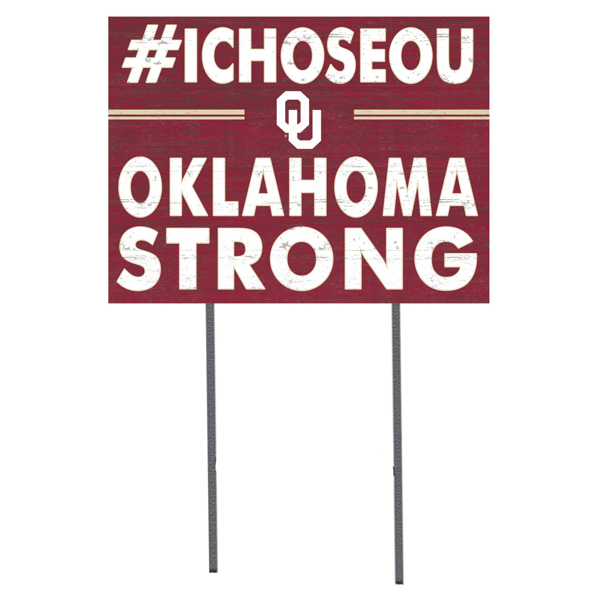 Oklahoma Sooners 18'' x 24'' I Chose Lawn Sign