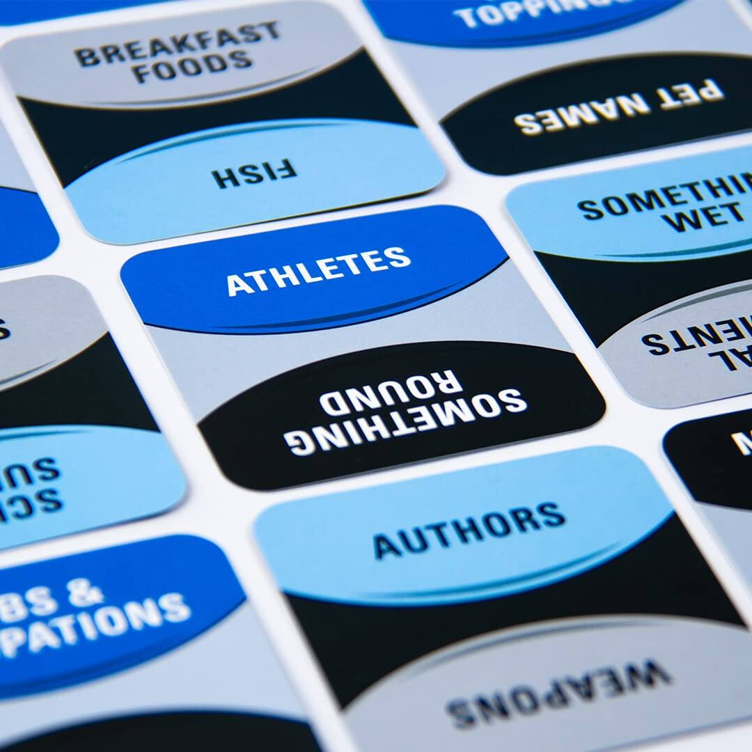 Sure, here is the corrected and grouped text from the image:

- BREAKFAST FOODS
- TOPPINGS
- PETS
- FISH
- SOMETHING WET
- ATHLETES
- ROUND
- SOMETHING
- AUTHORS
- WEAPONS & PATENTS