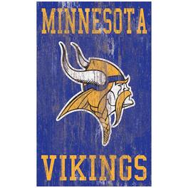 Fan Creations - Minnesota Vikings 11'' x 19'' Heritage Distressed Logo Sign - Multicolor