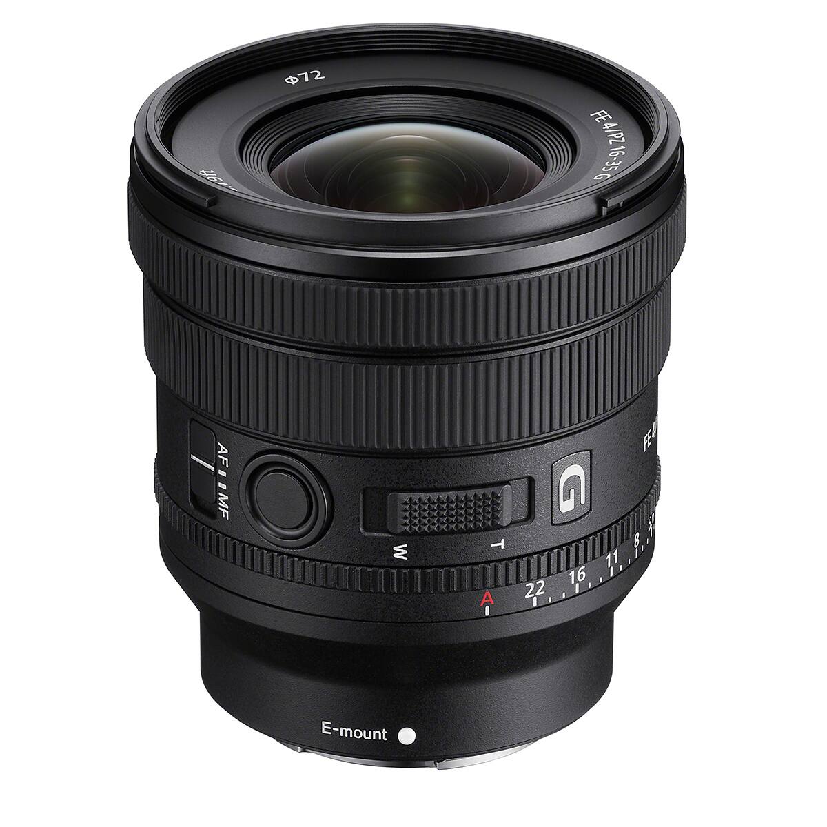 9ft  
72  
FE 4/PZ 16-35G G  
AF - MF  
W  
T A I  
FEV G B 11 16 I 22 I  
E-mount
