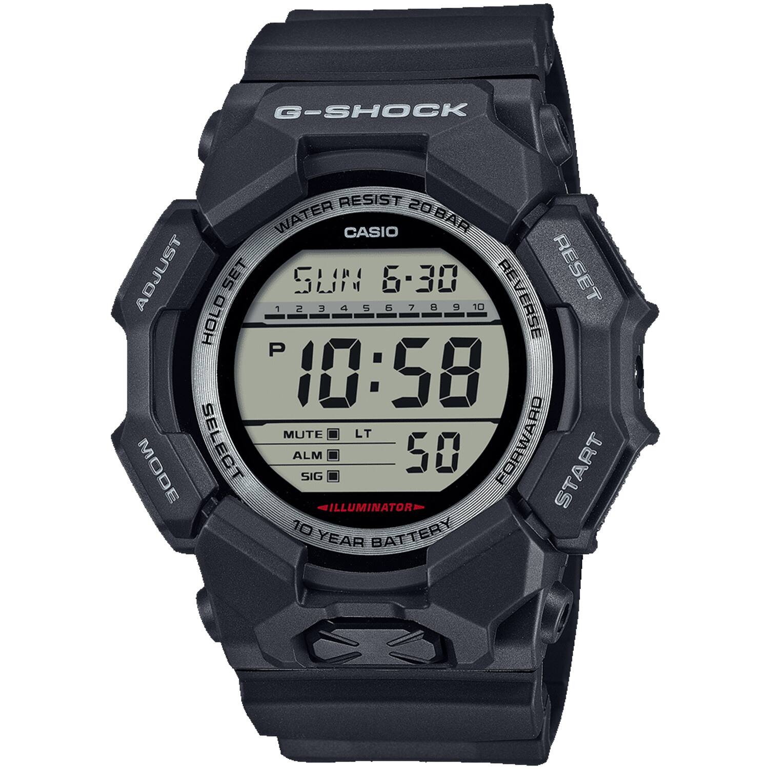 Casio - Men's G-Shock GD-010 Series Dial Watch - GD010-1 - Black