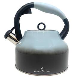 Emeril Lagasse - 2.6 Qt Whistling Tea Kettle, Stainless Steel, Induction, Cool Grip Handle - Turquoise