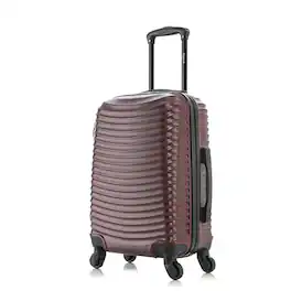 DUKAP - Adly Lightweight Hardside Spinner Luggage 20" Carry-On - WINE